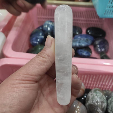 1Pcs Natural Clear Quartz White Relaxation Point