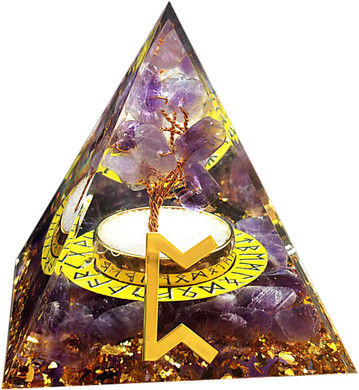 Ebgrf Orgone Pyramids For Positive Energy, Chakra Healing Orgonite Pyramid, Crystal Energy Generator Stress Reduce Meditation Inner Peace Wealth Health Lucky Men & Women Gift Decor (Magic(Perdo))Magic(Perdo)