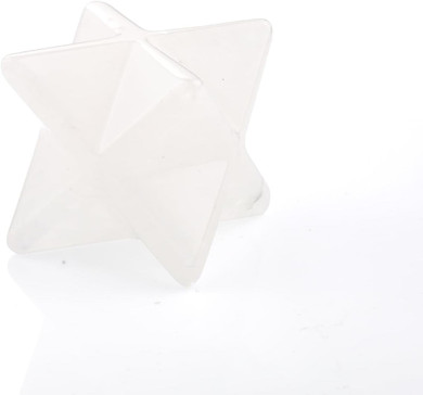 Goldharvet'S Natural Clear Quartz Merkaba Crystal 3D Merkaba Stone Protection Sacred Meditation Energy Generator Healing Chakra,Six-Pointed Star 1 Inchclear Quartz