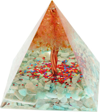 Goohochy Crystal Pyramid Pendulum Delicate Resin Pyramid Resin Pyramid Decorations Clear Egyptian Pyramid Clear Healing Pyramid Resin Craft Pyramid Decor Spiritual Desk Topper Rock Naturalassorted Color C