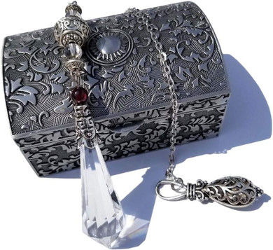Spirit Hunter Natural Clear Quartz Pendulums For Divination - Professional Crystal Dowsing Pendulum Box Includedclear Crystal