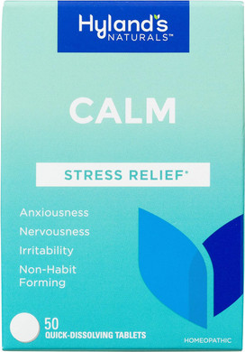 Hyland'S Naturals Calm Tablets, Stress Relief Supplement, Natural Relief Of Anxiousness, Nervousness, And Irritability, 50 Countwhite