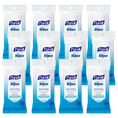 Purell Hand Sanitizing Wipes, Clean Refreshing Scent, 20 Count Travel Pack (Pack Of 12), 9124-12-Cmr20 Count (Pack Of 12)