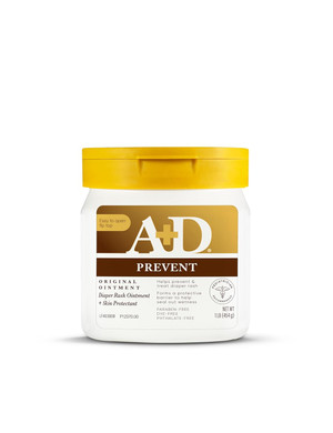 A+D Original Diaper Rash Ointment, Prevents & Protects Diaper Rash, Moisturizes & Heals Dry Skin With Vitamins A&D, 16Oz Jar