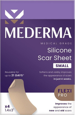 Mederma Medical Grade Silicone Scar Sheets; Improves The Appearance of Old and New Scars; for Injury, Burn and Surgery Scars, 4 Count