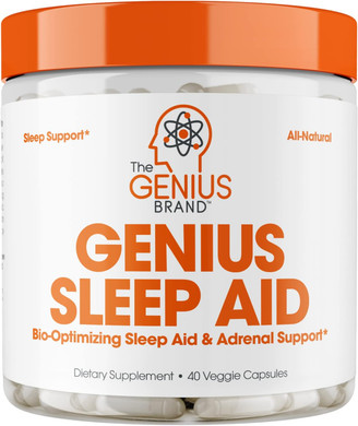 Genius Sleep Aid  Smart Sleeping Pills & Adrenal Fatigue Supplement - Relaxation Enhancer And Mood Support W/Inositol, L-Theanine & Glycine  40 Capsules