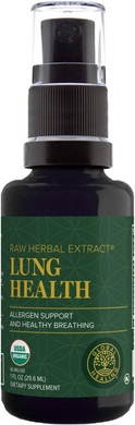 Global Healing Organic Lung Health Supplement - Herbal Nasal Decongestant Spray For Lung Cleanse, Respiratory Support And Mucus Relief To Breath Easy - Normal Nose Allergy And Sinus Defense - 1 Fl Oz