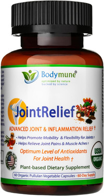 Bodymune Jointrelief All-Natural Usda Organic Joint Relief Supplement | Supplement For Joint Health And Joint Support | 60-Day Supply | Non-Gmo Usa Made