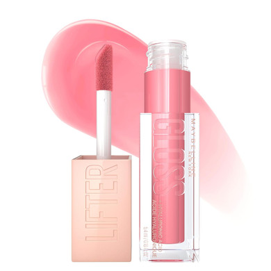 Maybelline New York Lifter Gloss Hydrating Lip Gloss With Hyaluronic Acid, Gummy Bear, Sheer Light Pink, 1 Countgummy Bear0.18 Fl Oz (Pack Of 1)