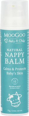 MooGoo Nappy Balm - A naturally gentle diaper cream for sensitive baby skin - Soothing cream with shea butter, zinc & jojoba oil - Barrier cream to soothe & help prevent irritation