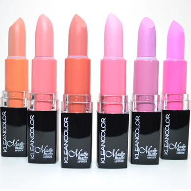 6 Kleancolor Madly Matte Lipstick Set Bold Vivid Pink Apricot Lip Stick + Free Earring By Kleancolorpink