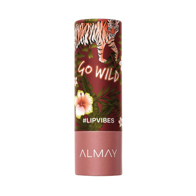 Almay Lip Vibes Lipstick With Vitamin E Oil & Shea Butter, Matte Cream Finish, Hypoallergenic, Go Wild, 0.14 Ozgo Wild