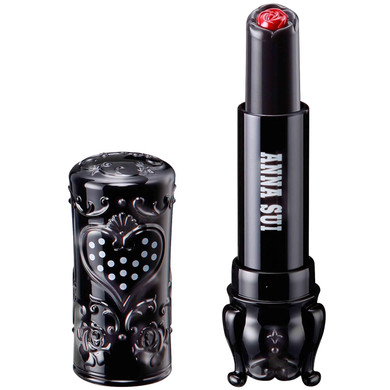 Anna Sui Black Rouge - Pink Red Color Changing Lip Color - Tinted Lipstick With Rose Scent - 0.14 Oz