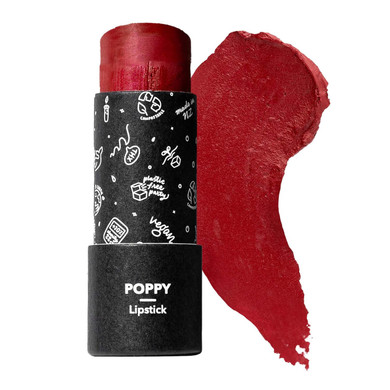 Ethique Poppy Satin Matte Lipstick - Ruby Red - Plastic-Free, Vegan, Cruelty-Free, Eco-Friendly, 0.28 Oz (Pack Of 1)Poppy