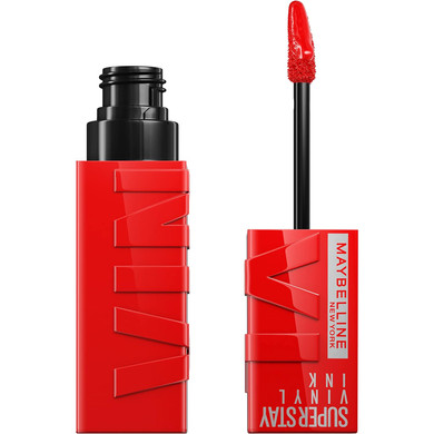 Maybelline New York Super Stay Vinyl Ink Longwear No-Budge Liquid Lipcolor Makeup, Highly Pigmented Color And Instant Shine, Red-Hot, Fire Engine Red Lipstick, 0.14 Fl Oz, 1 Count25 Red-Hot0.14 Fl Oz (Pack Of 1)