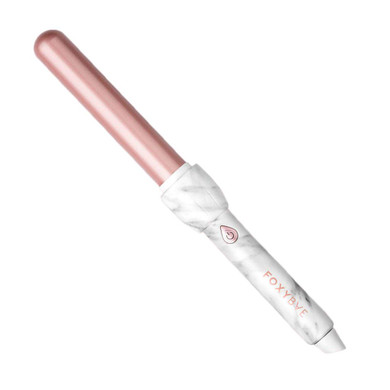 Foxybae White Marble Rose Gold Curling Wand - Professional Ceramic & Tourmaline Infused Hair Styler - Easy To Use Wand For Long Lasting Curls & Waves - 32Mm Curling Wand