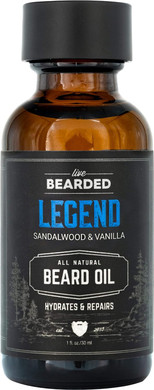 Live Bearded: Beard Oil - Legend - Premium Beard And Skin Care With Jojoba Oil - 1 Fl. Oz. - Beard Itch And Dry Skin Relief - Handcrafted With All-Natural Ingredients - Made In The Usa