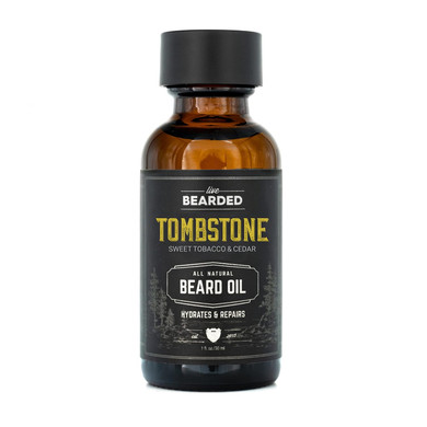 Live Bearded: Beard Oil - Tombstone - Premium Beard And Skin Care With Jojoba Oil - 1 Fl. Oz. - Beard Itch And Dry Skin Relief - Handcrafted With All-Natural Ingredients - Made In The Usa