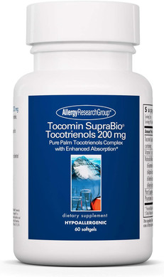 Allergy Research Group - Tocomin Suprabio Tocotrienols 200 Mg - Palm Oil Vitamin E - 60 Softgels