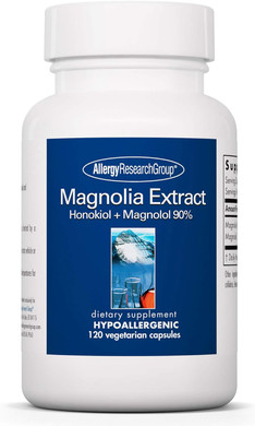 Allergy Research Group Magnolia Extract Dietary Supplement - Stress Sleep Support, Cortisol Balance, Honokiol, Magnolia, Hypoallergenic, Vegetarian Capsules, Gluten Free - 120 Count