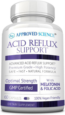 Approved Scienceã¢Â® Acid Reflux Support - With Melatonin, Marshmallow Root, L-Taurine 60 Vegan Friendly Capsules60 Count (Pack Of 1)