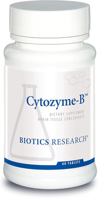 Biotics Research Cytozyme B Supports Brain Health. Raw Lamb Brain. Improves Memory. Supports Mental Clarity And Acuity. Potent Antioxidant Activity, Sod, Catalase, 60 Tablets