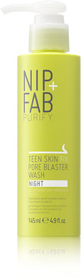 Nip+Fab Teen Skin Fix Pore Blaster Night Face Wash With Salicylic Acid, Wasabi Extract, And Tea Tree Oil Cleansing Purifying Facial Cleanser For Breakouts Acne Prevention And Refining Pores, 4.9 Oz