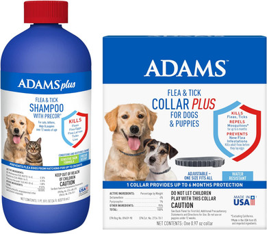 Adams Plus Shampoo 24 oz. + Flea & Tick Collar24 Ounces