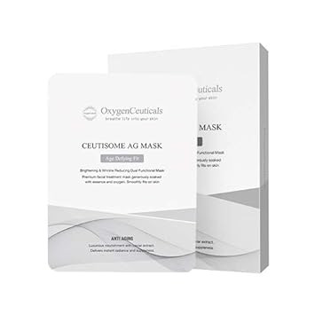 Premium Black Caviar Facial Mask Sheet For Anti-Aging And Anti-Wrinkle, Ag Mask, 6 Sheets, Hydrating And Brightening, Made In Korea