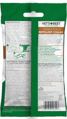 Vet'S Best Flea And Tick Repellent Collar For Dogs - Flea And Tick Prevention For Dogs - Plant-Based Ingredients - Small To Large Dog Flea Collar - Up To 20 Neck Size
