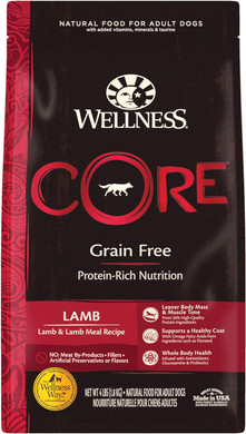 Wellness Core Natural Grain Free Dry Dog Food, Lamb, 4-Pound Bag4 Pound Bag (Pack of 1)