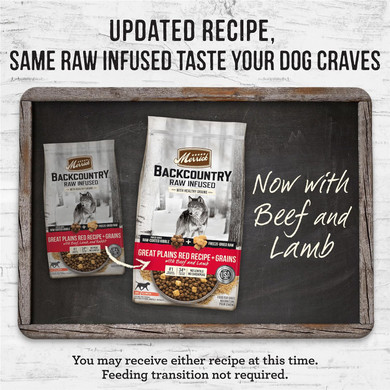 Merrick Backcountry Raw Infused Dry Dog Food Great Plains Red Recipe With Healthy Grains, Freeze Dried Dog Food - 4 Lb. Bag4 Pound (Pack Of 1)