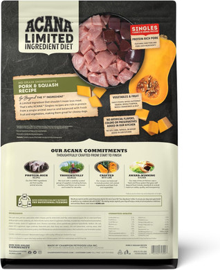 Acana Singles Limited Ingredient Dry Dog Food, Grain Free, High Protein, Pork & Squash Recipe, 4.5 Lb4.5 Pound (Pack Of 1)