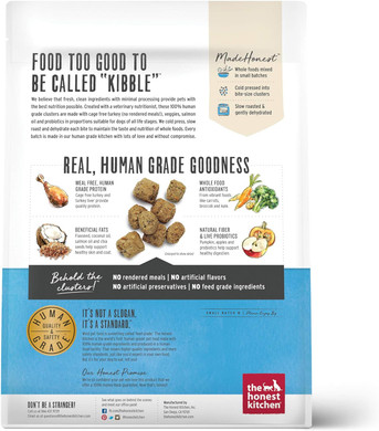 The Honest Kitchen Whole Food Clusters Human Grade Dry Dog Food - Grain Free Turkey 5 Lbs5 Pound (Pack Of 1)