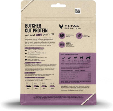 Vital Essentials Freeze Dried Raw Dog Food, Turkey Mini Nibs Entree, 5.5 Oz5.50 Ounce (Pack Of 1)