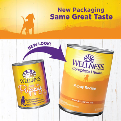 Wellness Complete Health Natural Wet Canned Puppy Food, Puppy Chicken & Salmon 12.5-Ounce Can (Pack Of 12)12.5 Oz (Pack Of 12)