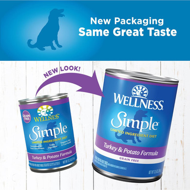 Wellness Simple Natural Wet Canned Limited Ingredient Dog Food, Turkey & Potato, 12.5-Ounce Can (Pack Of 12)12.5 Ounce (Pack Of 1)