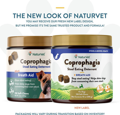 Naturvet  Coprophagia Stool Eating Deterrent  Deters Dogs From Consuming Stool  No Poop Eating For Dogs - Enhanced With Breath Aid Freshener, Enzymes & Probiotics  130 Soft Chews130 Soft Chews