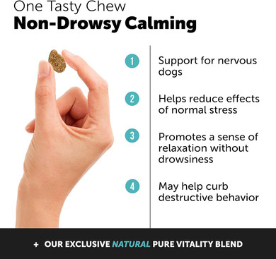 Pet Honesty Hemp Calming Chews For Dogs - Dog Anxiety Relief, Dog Calming Treats With Hemp + Valerian Root, Melatonin For Dogs - Helps Aid With Thunder, Fireworks, Chewing & Barking (Chicken 90 Ct)90 Count (Pack Of 1)