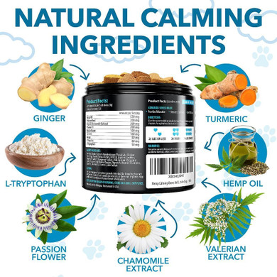 Helopssa Natural Hemp Calming Chews For Dogs - Dog Anxiety Relief