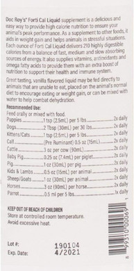 Doc Roy'S Forti Cal- High Calorie Nutritional Energy Liquid Supplement, Vanilla Flavored- 1 Gallon Liquid