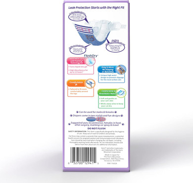 Hartz Disposable Cat Diapers, Size Xs 10 Count, Comfortable & Secure Fit, Easy To Put Onx-Small (Ss)