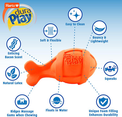 Hartz Duraplay Bacon Scented Dog Toyslarge