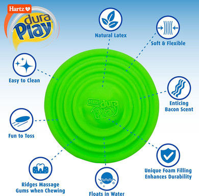 Hartz Duraplay Bacon Scented Dog Toys, 1 Count, All Breed Sizesmulticolor