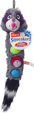 Hartz Squeakerz Stuffing-Free Plush Woodland Animal Dog Toy
