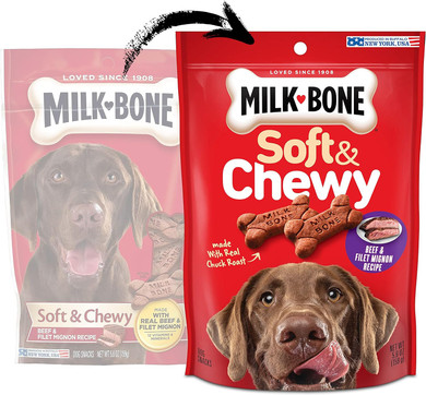 Milk-Bone Soft & Chewy Dog Treats, Beef & Filet Mignon, 5.6 Ounce (Pack Of 10)5.6 Ounce (Pack Of 10)
