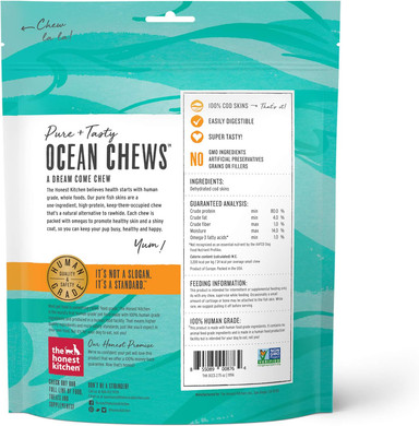 The Honest Kitchen Ocean Chewsã¢Â Crispy Cod Fish Skins Dog Treats, 2.75 Oz (Beamsã¢Â)2.75 Ounce (Pack Of 1)