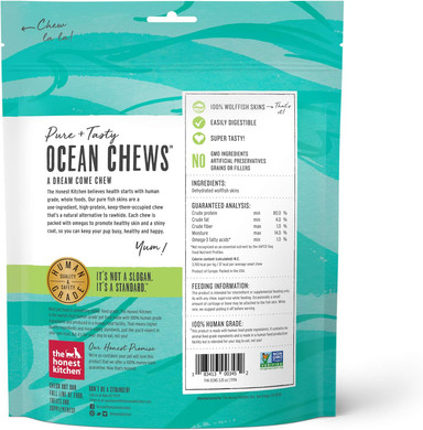 The Honest Kitchen Ocean Chewsã¢Â Hearty Wolffish Skins Dog Treats, 3.25 Oz (Beamsã¢Â)