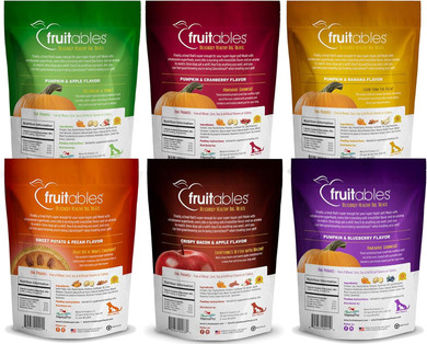 Fruitables Pumpkin Dog Treats, 7Oz, Crunch Variety 6-Pack7 Ounce (Pack Of 6)