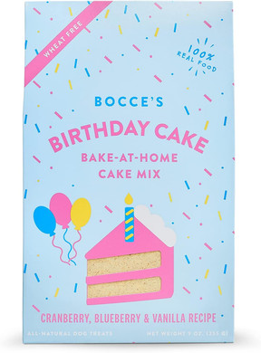 Bocceã¢ÂS Bakery All-Natural, Bake At Home Dog Treat, Birthday Cake Mix, Wheat-Free, Limited-Ingredient, Made In The Usa, 9 Oz Box